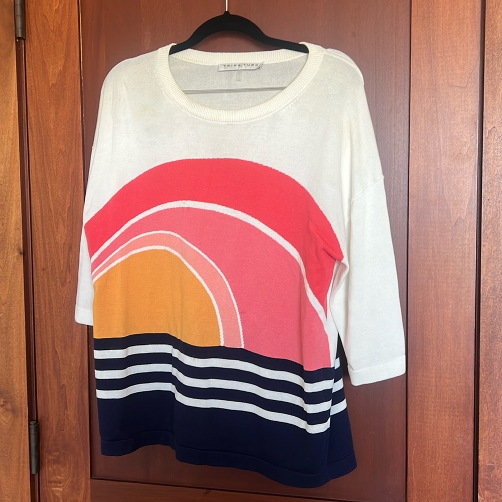 Trina Turk Graphic Sweater. Pure Palm Springs!